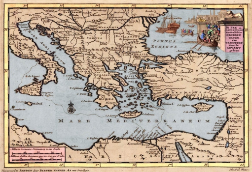 Oostelijk deel Middellandse Zee 1706 Pieter van der Aa